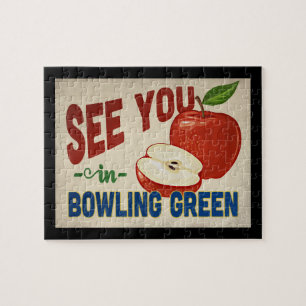 Quebra-cabeça Boliche Green Kentucky Apple - Viagens vintage