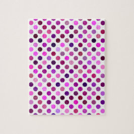 Quebra-cabeça Bolinhas rosa e roxa