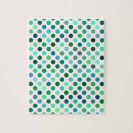 Quebra-cabeça Bolinhas verde e azul