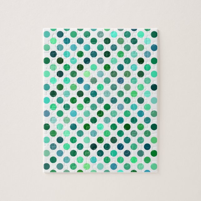 Quebra-cabeça Bolinhas verde e azul (Vertical)