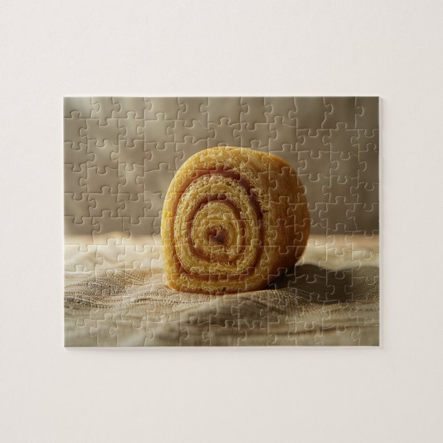 Quebra-cabeça Bolo de Rolo Cake Brazil Tasty Food Photo (Horizontal)