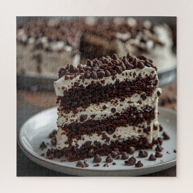 Quebra-cabeça Bolo de Sorvete com Chips de Chocolate (Vertical)