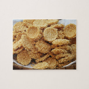 Quebra-cabeça Bolos de arroz encharcados ~ Comidas de doçarias a