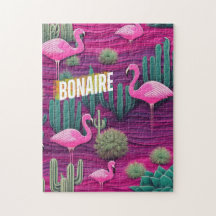 Bonaire no céu de férias cor-de-rosa