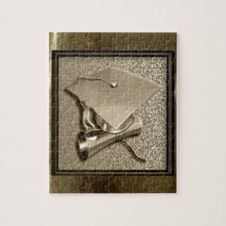 Quebra-cabeça Boné Dourado e diploma no ouro