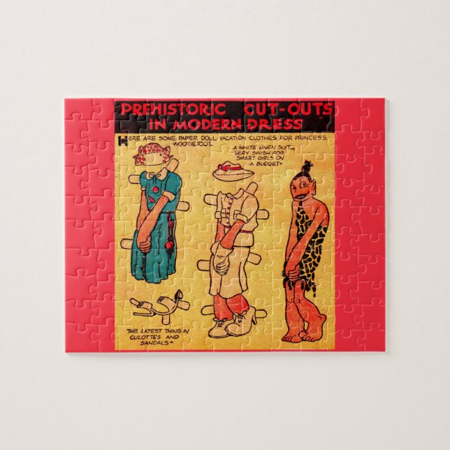 Quebra-cabeça Boneca de papel em quadrinhos da década de 1930, P (Horizontal)