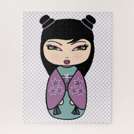 Quebra-cabeça Boneca Kokeshi Roxo Puzzle