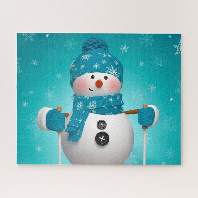 Quebra-cabeça Boneco de neve (Horizontal)