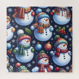 Quebra-cabeça Boneco de Neve Aconchegante Festivo