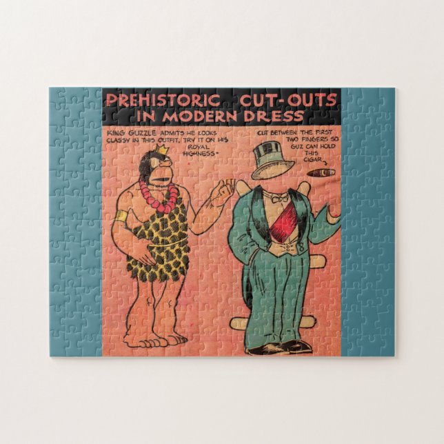 Quebra-cabeça Boneco de papel da caverna história em quadrinhos  (Horizontal)