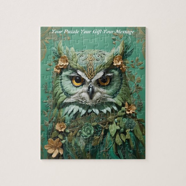 Quebra-cabeça Bonita Boho Owl (Vertical)