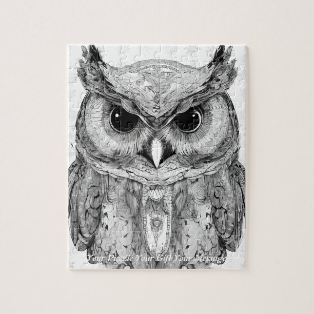 Quebra-cabeça Bonita Boho Owl (Vertical)