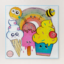 Bonita e Incrível, Cartoon Colorido de Kawaii