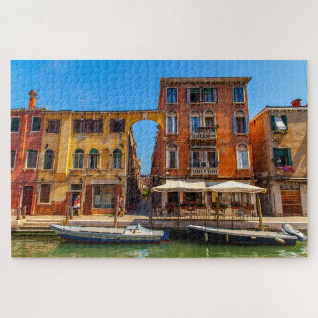 Quebra-cabeça Bonita fachada de um palácio em Veneza, Itália (Horizontal)