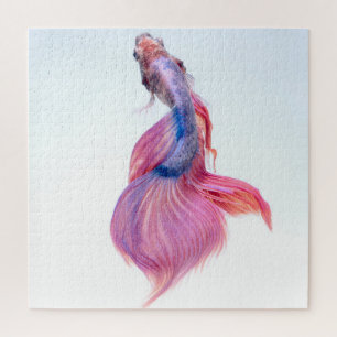 Quebra-cabeça Bonita Fantasia Colorida Koi Fish