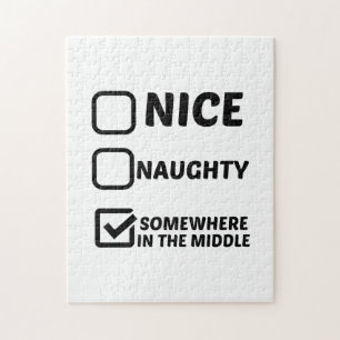 QUEBRA-CABEÇA BONITA NAUGHTY EM ALGUM LUGAR NO MEIO