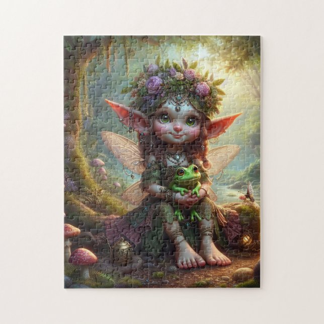 Quebra-cabeça Bonita Pixie com seu Sapo (Vertical)