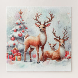 Quebra-cabeça Bonita Reindeer de Natal