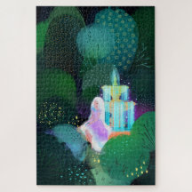 Bonita senhora na fonte do jardim