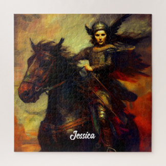 Quebra-cabeça Bonita Valquíria em Horseback