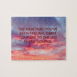 Quebra-cabeça Bonitas citações de Bíblia laranja vermelho e verm