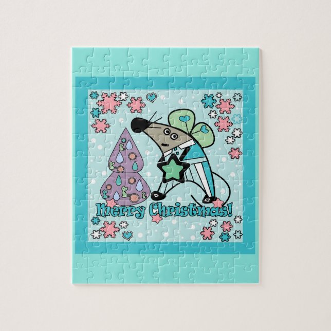 Quebra-cabeça Bonitinho de Cartografia do Rato de Símbolo de Nat (Vertical)