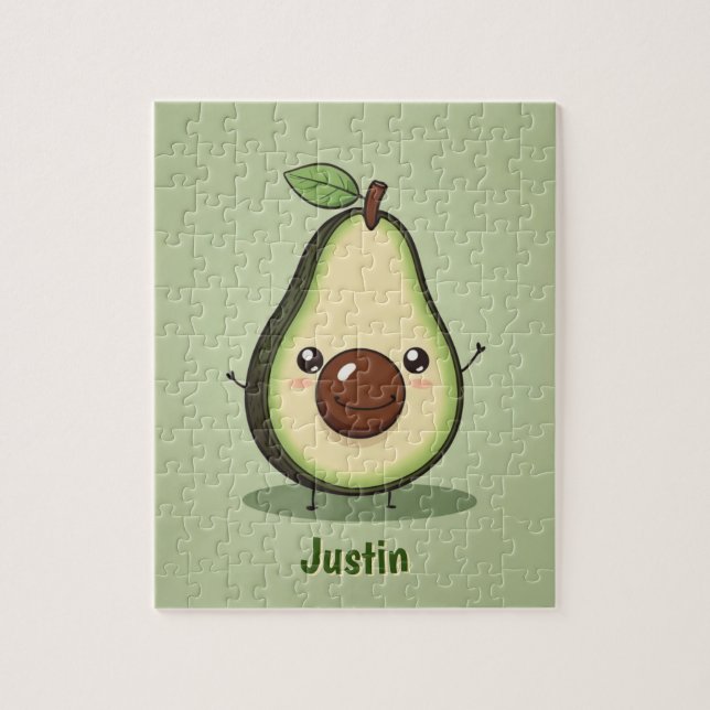 Quebra-cabeça Bonito Avocado Personalizado (Vertical)