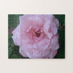 Quebra-cabeça Bonito cor-de-rosa com gotas de chuva