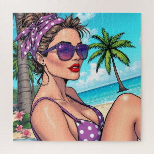 Quebra-cabeça Bonito-dama em Bikini