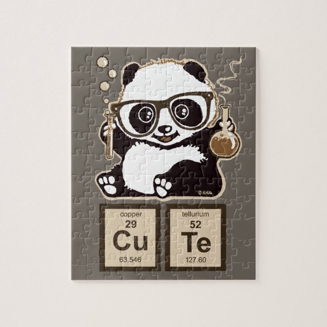 Quebra-cabeça Bonito descoberto panda da química (Vertical)