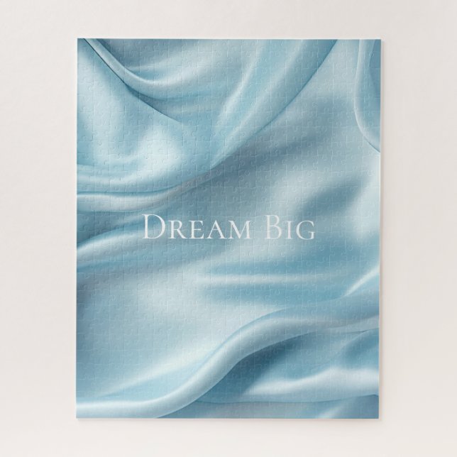 Quebra-cabeça Bonito Feminina Light Blue Faux Satin (Vertical)