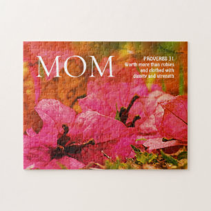 Quebra-cabeça Bonito Floral Mãe Proverbs 31
