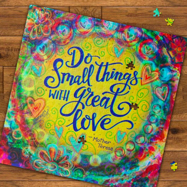 Quebra-cabeça Bonito Floral Pequenas Coisas Excelente Amar Inspi (Criador carregado)