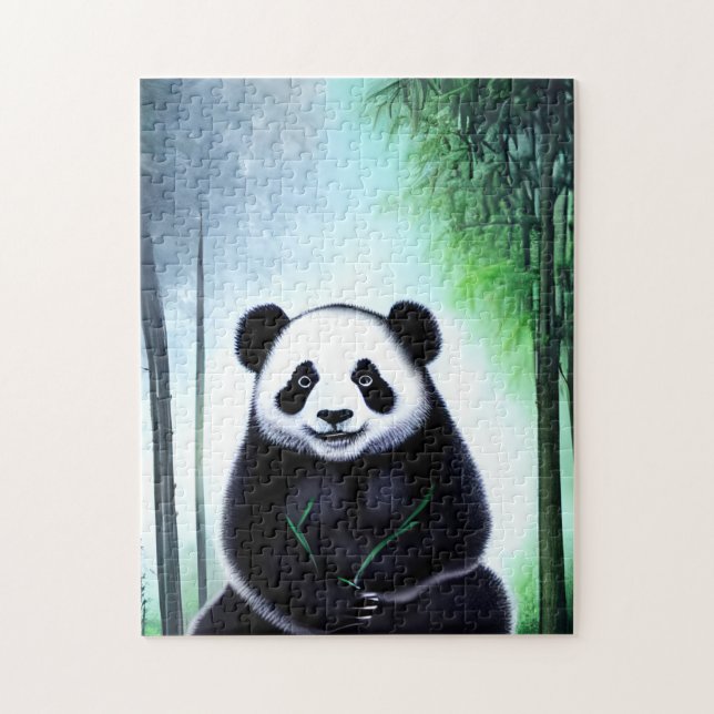 Quebra-cabeça Bonito, Fofinho Pequeno Urso de Panda (Vertical)