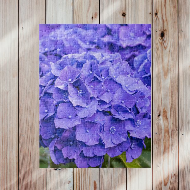 Quebra-cabeça Bonito Hydrangeas de Verão Roxo (Criador carregado)