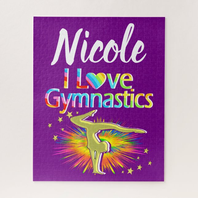 QUEBRA-CABEÇA BONITO PÚPULO EU AMO GINÁSTICO DESIGN (Vertical)