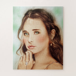 Quebra-cabeça Bonito Senhora Clássica, Linda Mulher Vintage Art