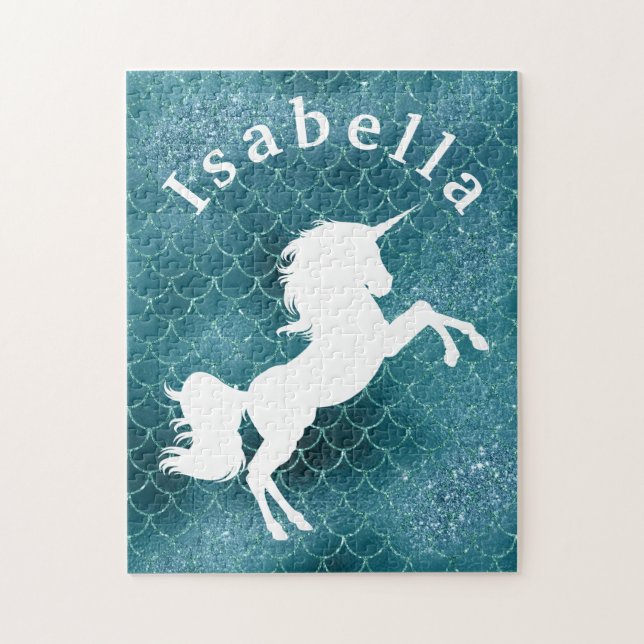 Quebra-cabeça Bonito Sereia Personalizada (Vertical)