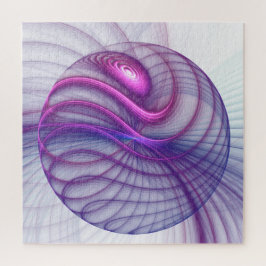 Quebra-cabeça Bonito Swing Modern Abstrato, Arte Fractal, Rosa