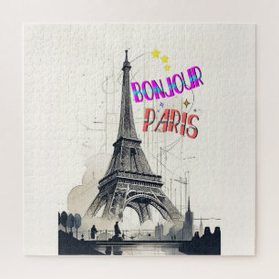 Quebra-cabeça Bonjour Colorful Paris