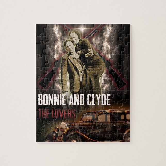 Quebra-cabeça Bonnie & Clyde os amantes foragidos (Vertical)