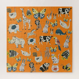 Quebra-cabeça Bons desenhos animados Jornais Animais