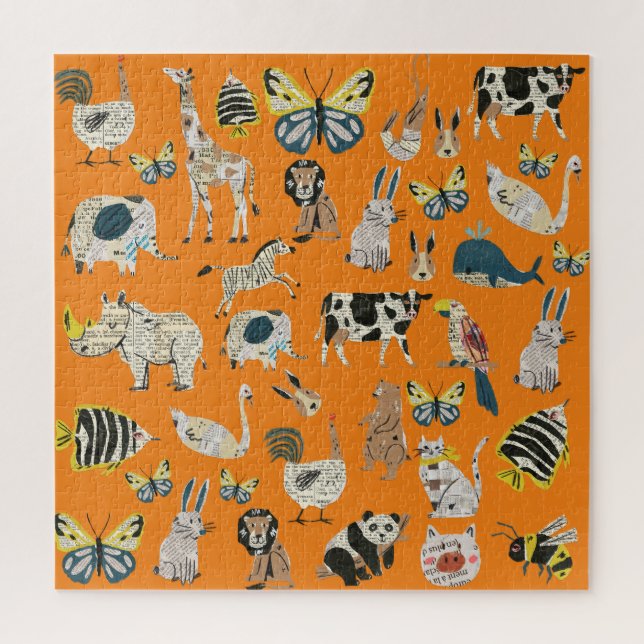 Quebra-cabeça Bons desenhos animados Jornais Animais (Vertical)