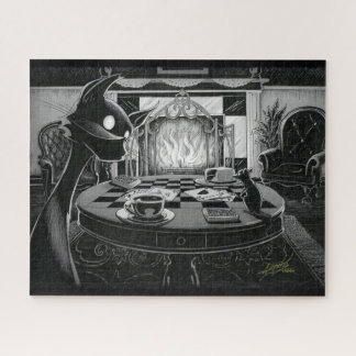 Quebra-cabeça Boo Kitty Plays Cards Jigsaw Puzzle