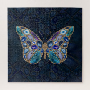 Quebra-cabeça Borboleta de Geodos Azul e Roxo