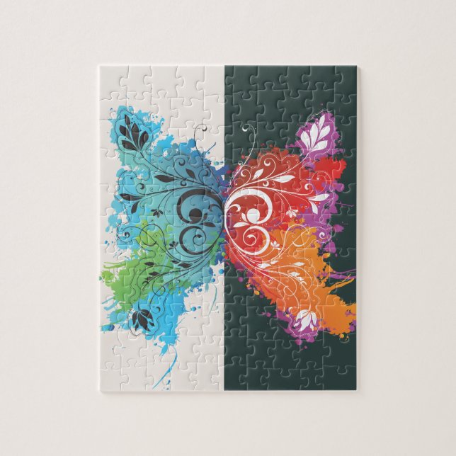 Quebra-cabeça Borboleta de Psychadelic (Vertical)