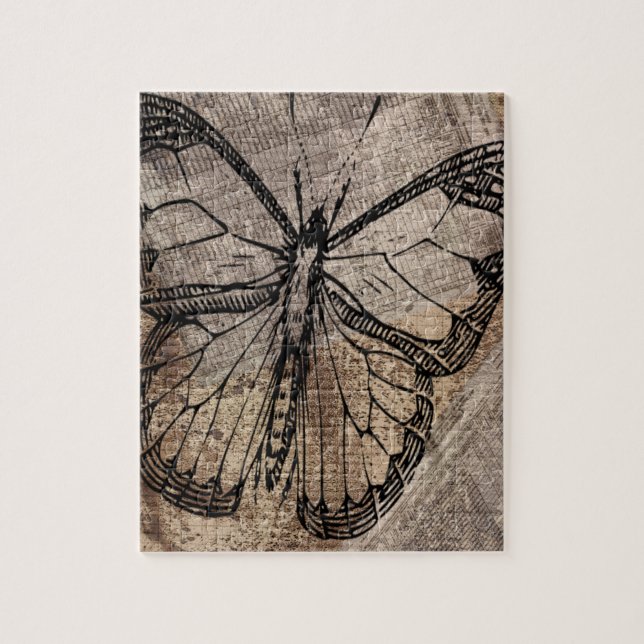 Quebra-cabeça Borboleta do vintage (Vertical)