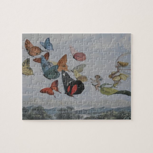 Quebra-cabeça Borboleta e Borboletas-de-Fada Rainha (Horizontal)