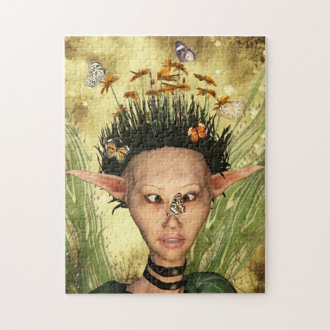 Quebra-cabeça borboleta em meu nariz (Vertical)