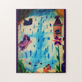 Quebra-cabeça Borboleta em um dia chuvoso